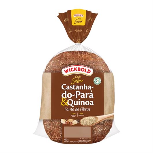 Pão Grão Sabor castanha-do-Pará e quinoa Wickbold 450g - Imagem em destaque