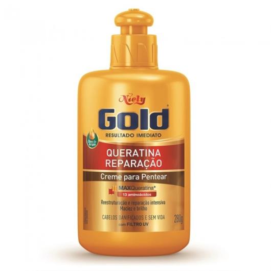 Creme para pentear Niely Gold queratina reparação 250ml - Imagem em destaque