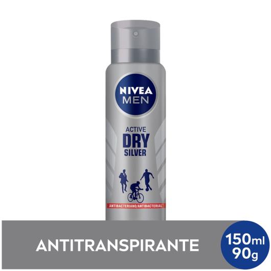 Antitranspirante Aerossol Antibacteriano Nivea Men Silver Protect 150ml - Imagem em destaque