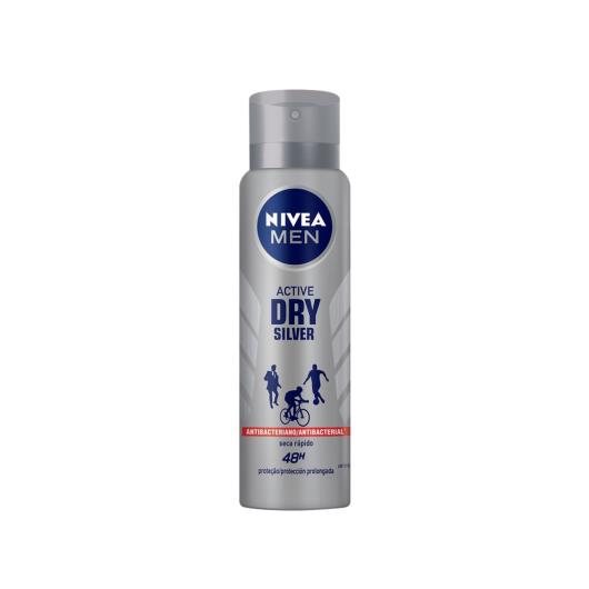 Antitranspirante Aerossol Antibacteriano Nivea Men Silver Protect 150ml - Imagem em destaque