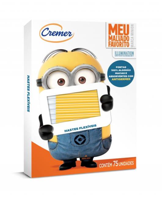 Hastes flexiveis Cremer Minions 75 unidades - Imagem em destaque