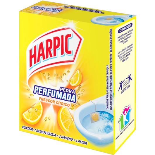 Harpic Limpador e Aromatizador Sanitário Pedra Perfumada Aroma Plus Citrus 25g - Imagem em destaque