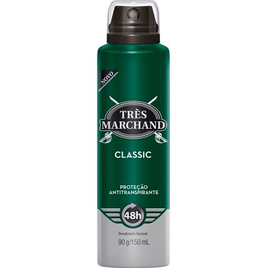 Desodorante Aerossol Antitranspirante Très Marchand Masculino Classic 150ml - Imagem em destaque
