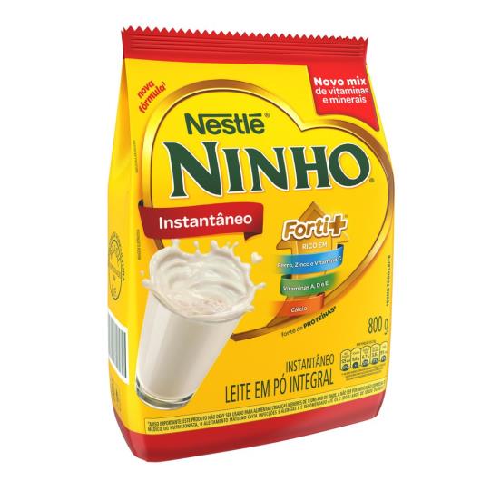 Leite em pó integral instantâneo NINHO Forti+ sachê 800g - Imagem em destaque