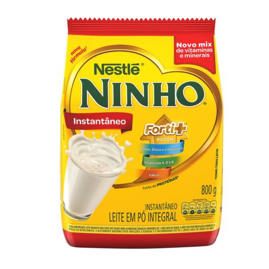 Leite em pó integral instantâneo NINHO Forti+ sachê 800g - Imagem em destaque