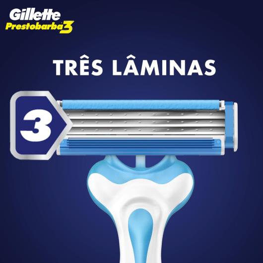 Aparelho de Barbear Descartável Gillette Prestobarba3 Cool c/2 Unidades - Imagem em destaque