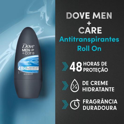 Desodorante Antitranspirante Roll-On Dove Men+Care Cuidado Total 50ml - Imagem em destaque