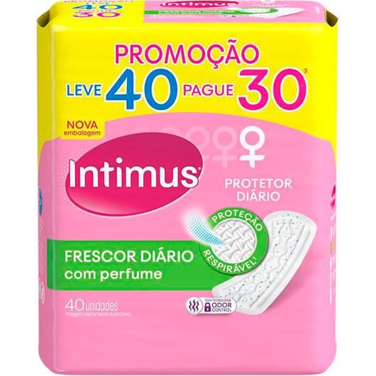 Protetor Diário INTIMUS Frescor Diário c/Perfume - 40 unidades - Imagem em destaque