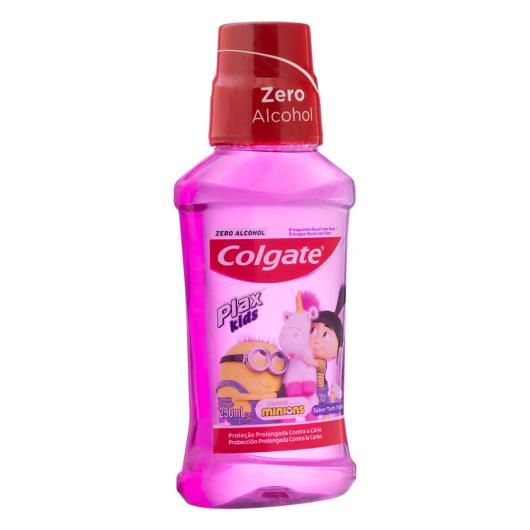 Enxaguante Bucal Zero Álcool Tutti Frutti Minions Colgate Plax Kids Frasco 250ml - Imagem em destaque