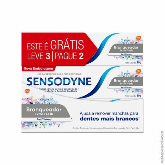 Creme dental Sensodyne branqueador 50g Leve 3 Pague 2 - Imagem em destaque