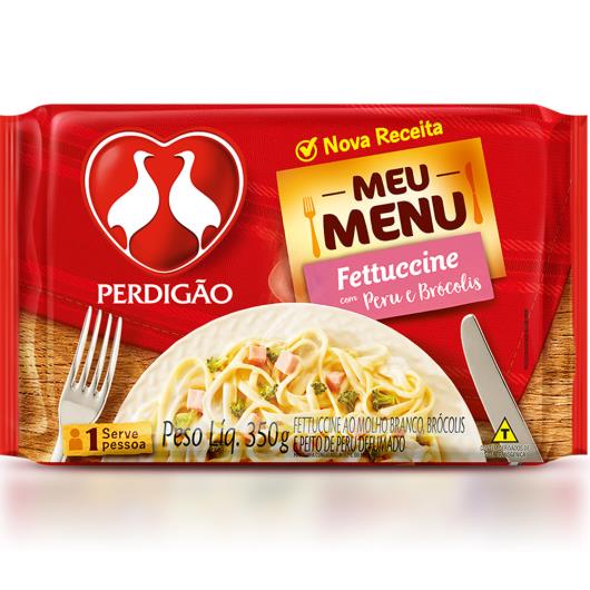 Fettuccine ao molho branco com Peru e Brócolis Perdigão 350g - Imagem em destaque