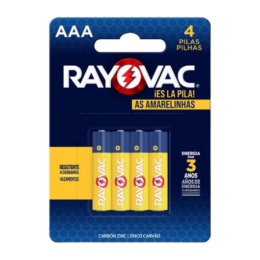Pilha amarelinha aaa Rayovac 4 Unidades - Imagem em destaque