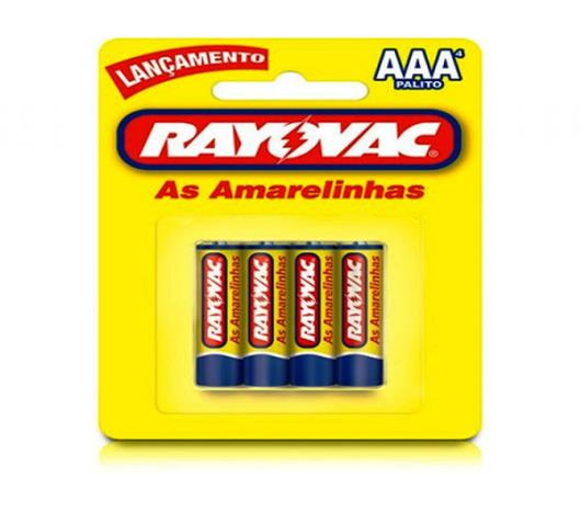 Pilha Rayovac Amarelinhas palito AAA com 4 unidades - Imagem em destaque