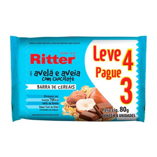 Barra de Cereal Ritter Avelã e Aveia Com Chocolate Leve 4 Pague 3 - 80g - Imagem em destaque