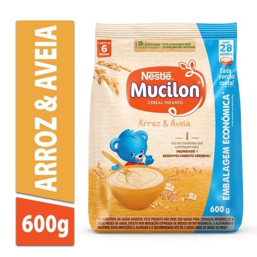 Cereal Infantil Mucilon Arroz e Aveia Integral 600g - Imagem em destaque