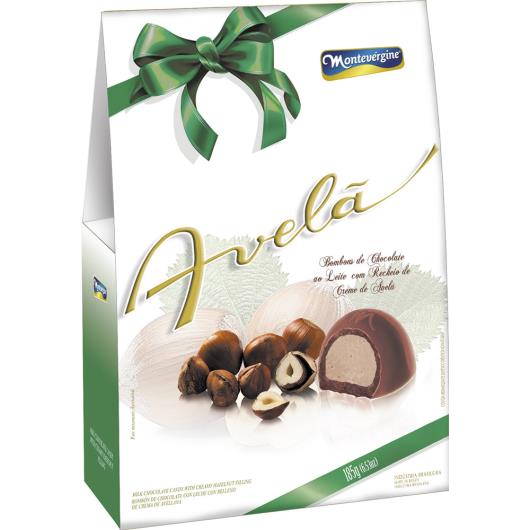 Bombom Montevérgine chocolate ao leite com recheio de avelã 185g - Imagem em destaque