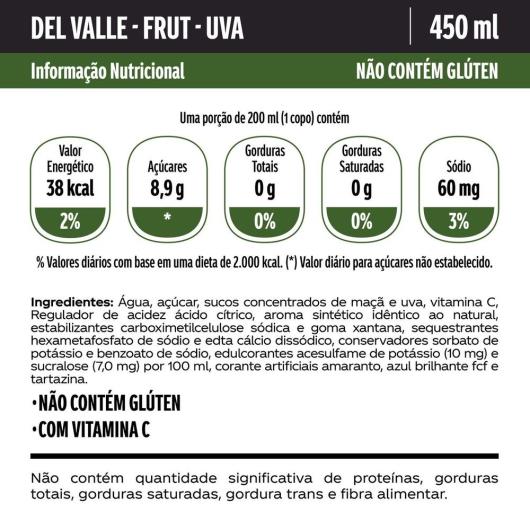 Suco Del Valle Frut Sabor Uva PET 450ML - Imagem em destaque