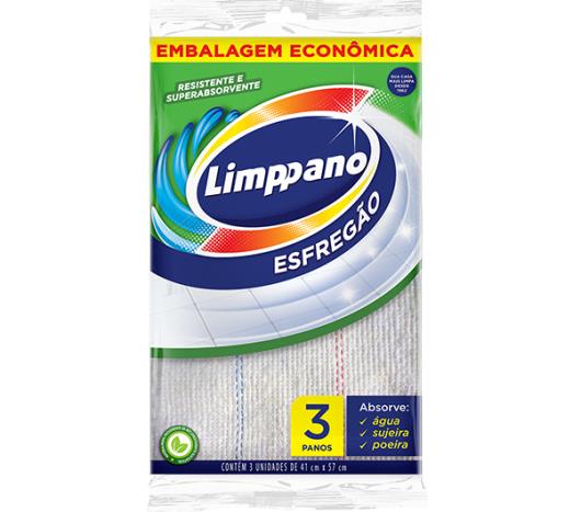 Pano esfregão Limppano 3 unidades  - Imagem em destaque