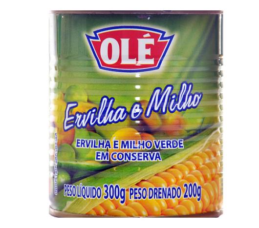 Ervilha e milho Olé em conserva lata 200g - Imagem em destaque