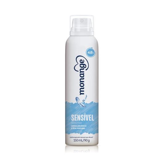 Desodorante Sem Perfume Aerossol Antitranspirante Monange Feminino Sensível 150ml - Imagem em destaque