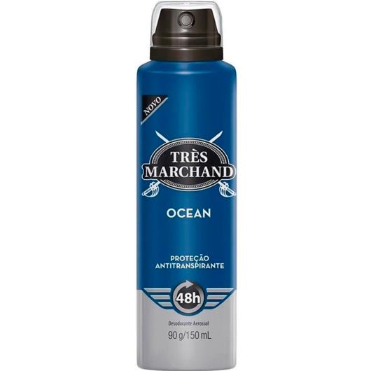 Desodorante Aerossol Antitranspirante Très Marchand Masculino Ocean 150ml - Imagem em destaque