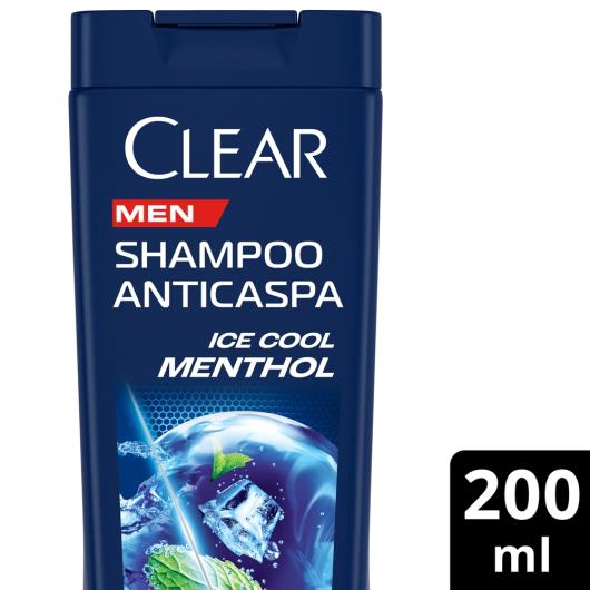 Shampoo Anticaspa Ice Cool Menthol Clear Men Frasco 200ml - Imagem em destaque