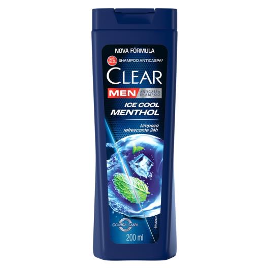 Shampoo Anticaspa Ice Cool Menthol Clear Men Frasco 200ml - Imagem em destaque