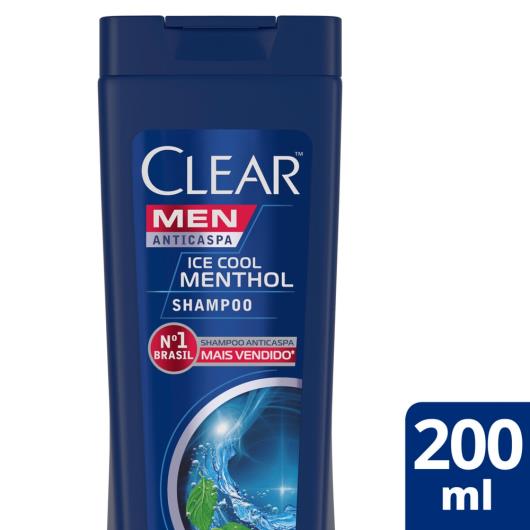 Shampoo Anticaspa CLEAR Men Ice Cool Menthol 200ml - Imagem em destaque