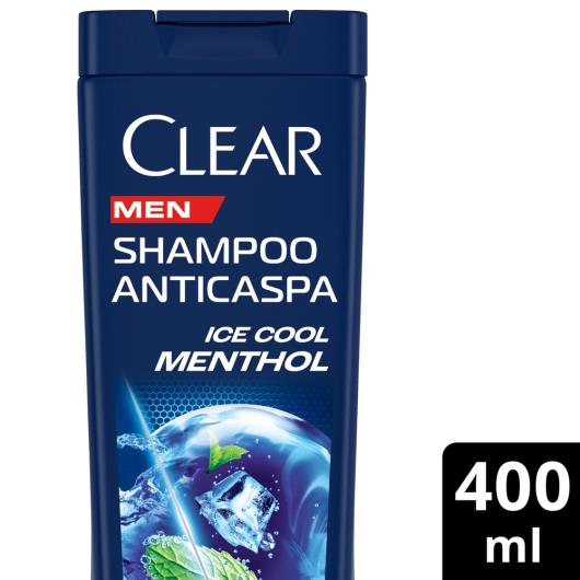 Shampoo Anticaspa Clear Men Ice Cool Menthol 400ml - Imagem em destaque