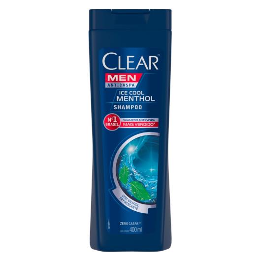 Shampoo Anticaspa Clear Men Ice Cool Menthol 400ml - Imagem em destaque
