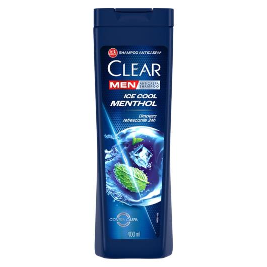 Shampoo Anticaspa Clear Men Ice Cool Menthol 400ml - Imagem em destaque