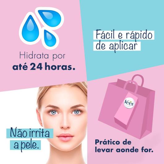 Folhas Depilatórias facial Veet peles delicadas 12 folhas - Imagem em destaque