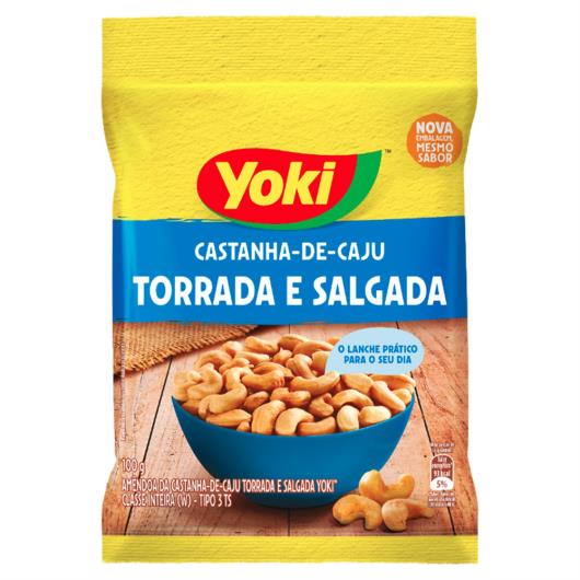 Castanha-de-Caju Torrada e Salgada Yoki Pacote 100g - Imagem em destaque