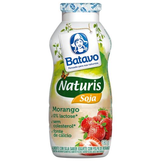 Alimento Soja Batavo Naturals Líquido Iogurte Morango 180ml - Imagem em destaque