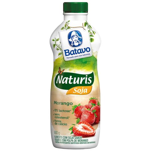 Alimento de soja Batavo Naturis iogurte de morango líquido 900ml - Imagem em destaque