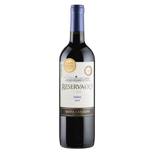 Vinho Chileno Tinto Meio Seco Reservado Santa Carolina Shiraz Valle Central Garrafa 750ml - Imagem em destaque