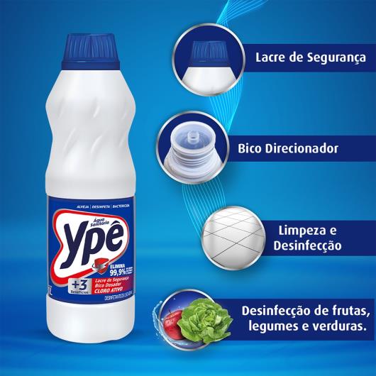 Água Sanitária Ypê Frasco 1l - Imagem em destaque