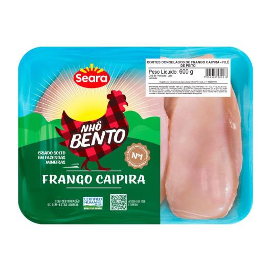 Filé de Peito de Frango Caipira Bandeja Nhô Bento 600g - Imagem em destaque