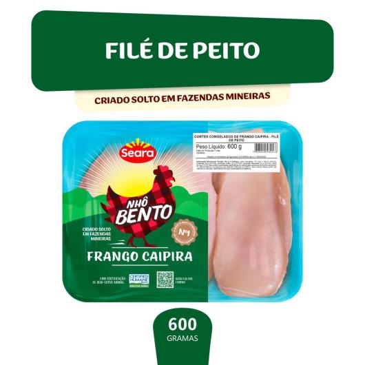 Filé de Peito de Frango Caipira Bandeja Nhô Bento 600g - Imagem em destaque