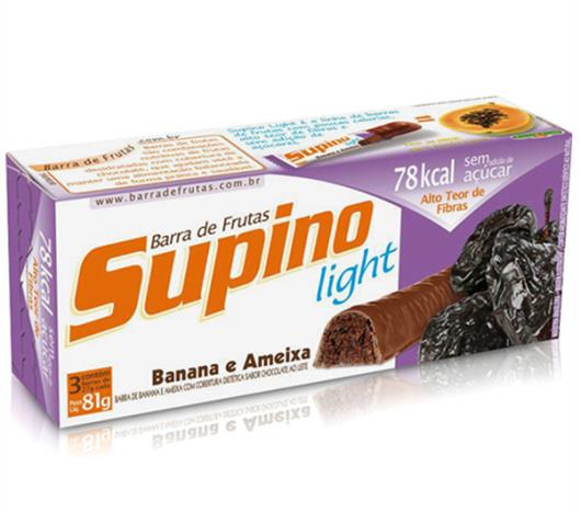 Barra de Frutas Supino Sabor Banana e Ameixa sem Adição de Açúcares 81g - Imagem em destaque