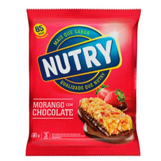 Barra de cereais Nutry sabor morango e chocolate 66g - Imagem em destaque