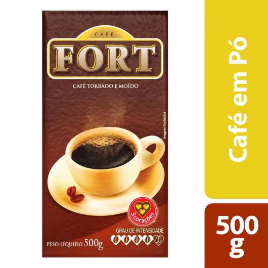 Café Fort 3 Corações em Pó Torrado e Moído Vácuo 500G - Imagem em destaque