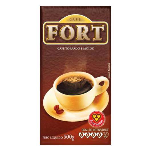 Café Fort 3 Corações em Pó Torrado e Moído Vácuo 500G - Imagem em destaque