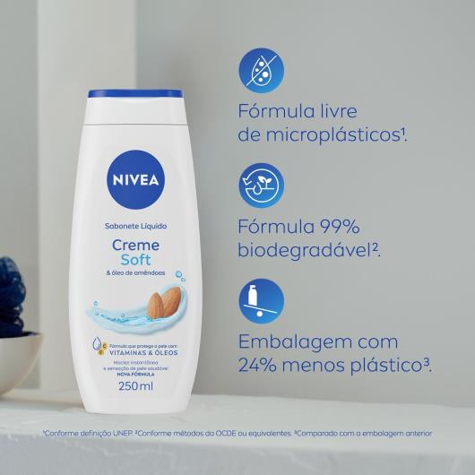 NIVEA Sabonete Líquido Creme Soft 250ml - Imagem em destaque