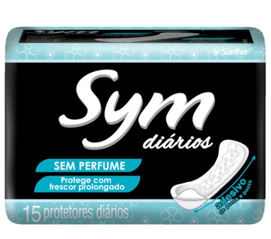 Protetor Diário Sym sem perfume 15 unidades - Imagem em destaque