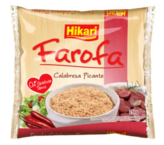 Farofa de mandioca Hikari sabor calabresa picante 250g - Imagem em destaque