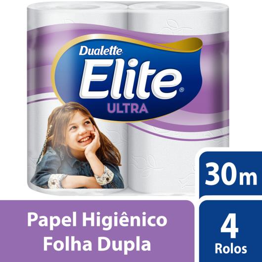 Papel higienico Ultra Folha Dupla Elite Dualette  30 metros 4 unidades - Imagem em destaque