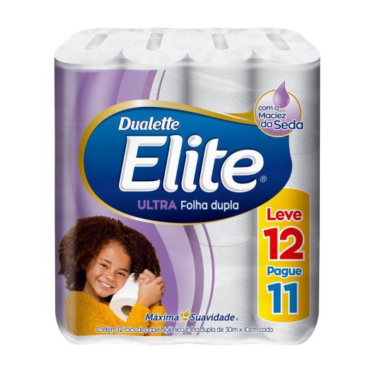 Papel higiênico Elite Dualette Ultra Folha Dupla  30 metros - Leve 12 Pague 11 - Imagem em destaque