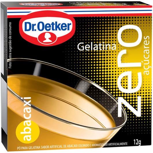 Gelatina em pó Dr. Oetker sabor abacaxi zero 12g - Imagem em destaque