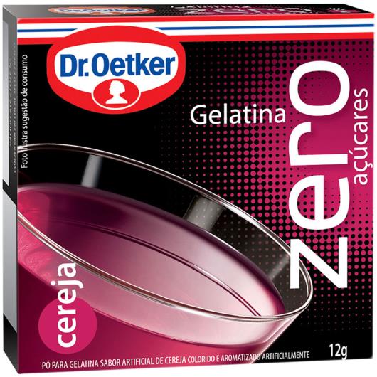 Gelatina em pó Dr. Oetker sabor cereja zero 12g - Imagem em destaque